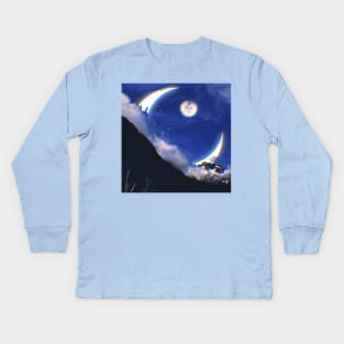 blue moon valley Kids Long Sleeve T-Shirt